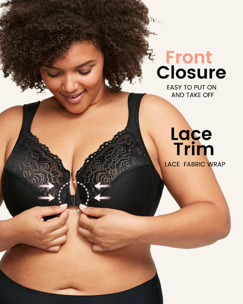 ELIZABETH® Front-Closure Underwire Print Bra