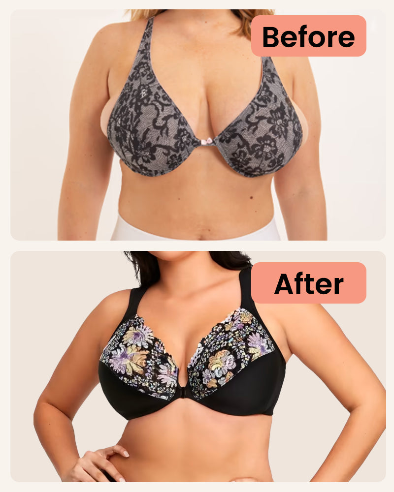 ELIZABETH® Front-Closure Underwire Print Bra