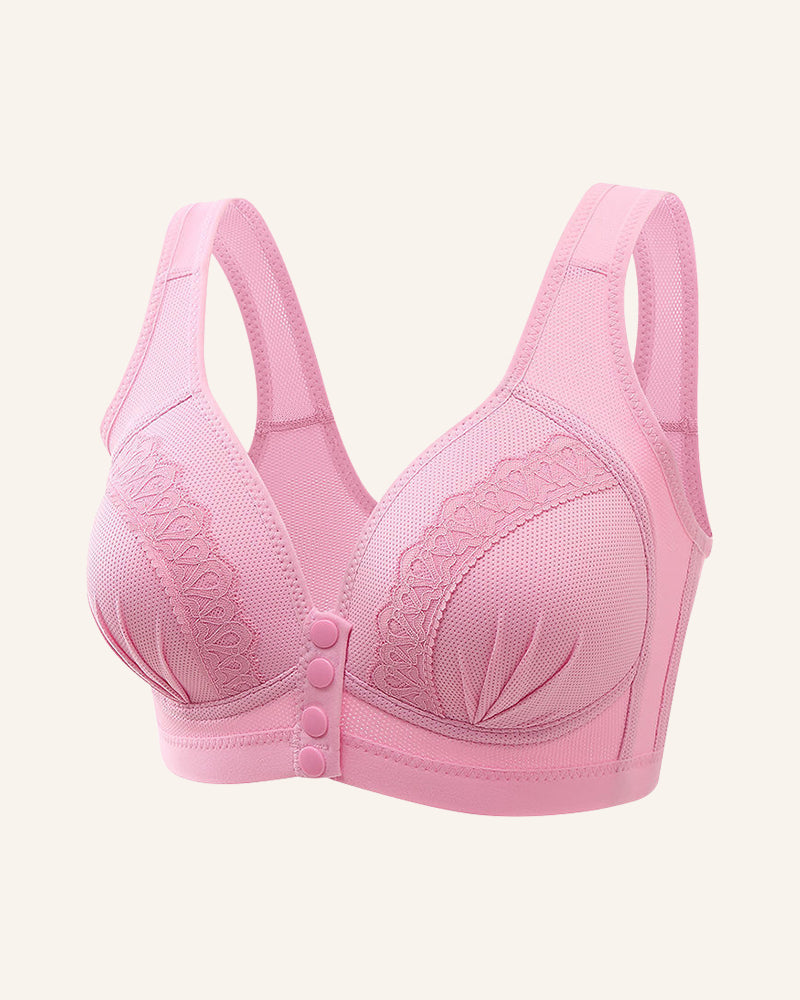 Front Button Breathable Skin-Friendly Cotton Bra